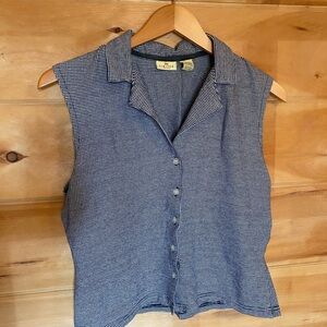 Vintage Limited America Black and white Checkered Sleeveless Top